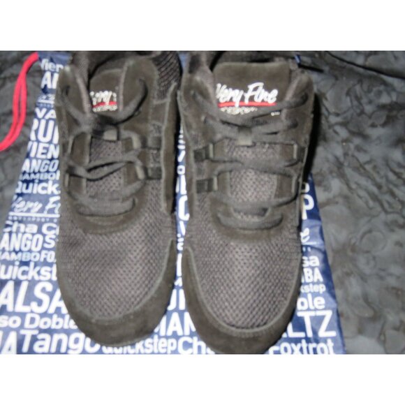 Very Fine Black Onyx Unisex Jazz Street Latin Exercise Ballroom Dance Sneakers - Picture 2 of 9